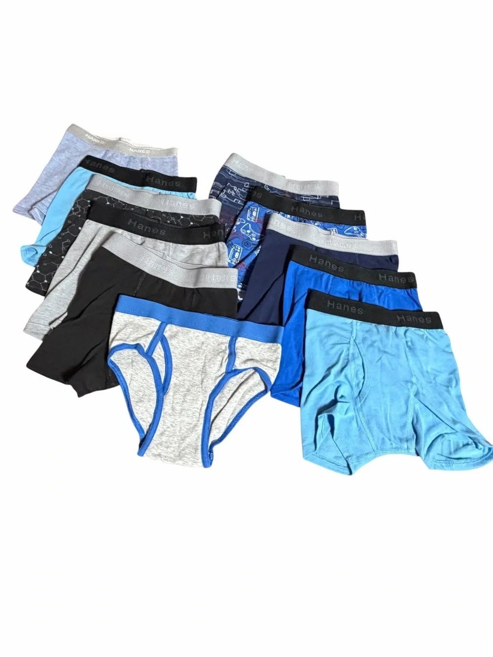 Hanes Boys' Briefs Pack GAMER Cotton Stretch size S (4/5) BUNDLE OF 13!!